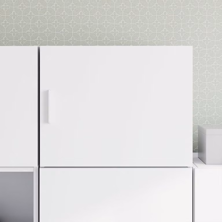Mobile a parete vidaXL in legno multistrato bianco stile rustico L 50 cm, P 42,5 cm, H 40 cm