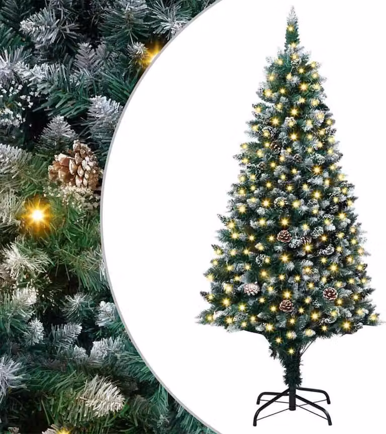 Albero di Natale artificiale con 300 LED Verde 180 cm