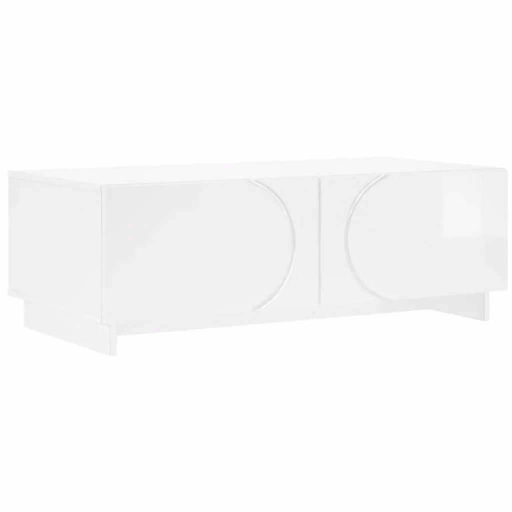 Tavolino da salotto moderno vidaXL Bianco Lucido L/P/H: 102 x 50,5 x 35 cm – 2