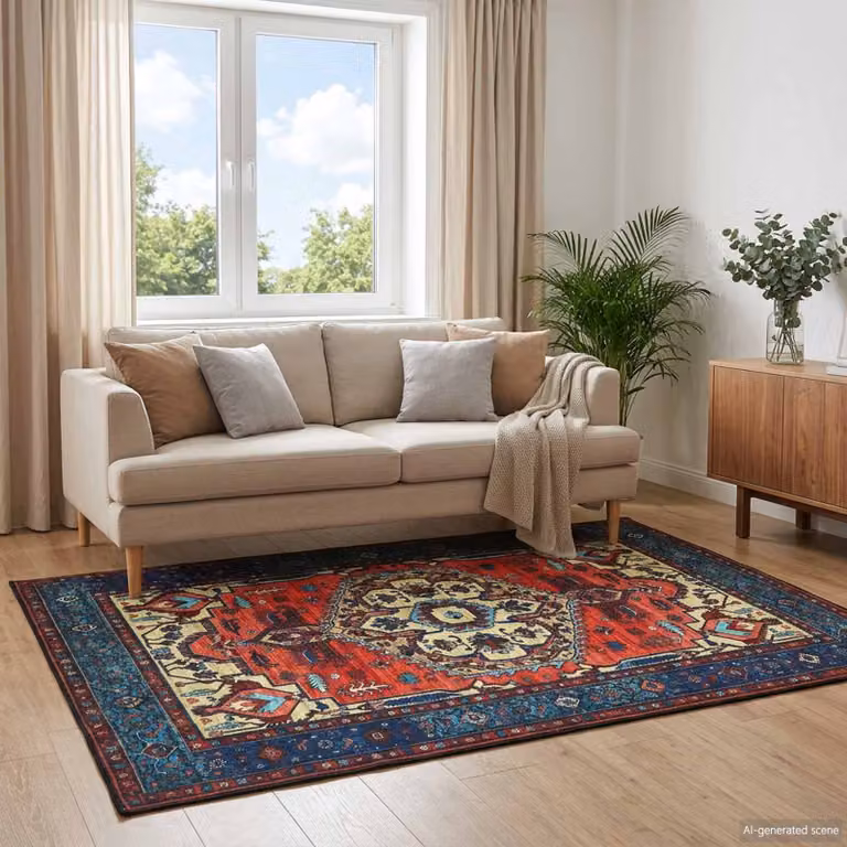 vidaXL Tappeto ORIZ Rosso 200 x 280 cm 100% Poliestere