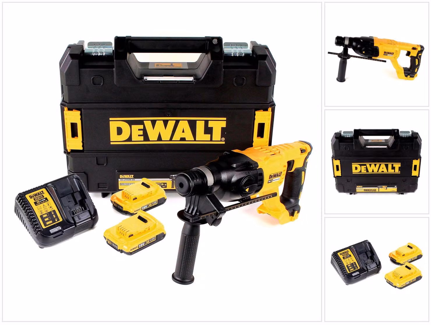 DeWalt DCH 133 D2 Martello combinato a batteria 18V 2,6J SDS plus Brushless + 2x batteria ricaricabile 2,0Ah + caricatore + TSTAK