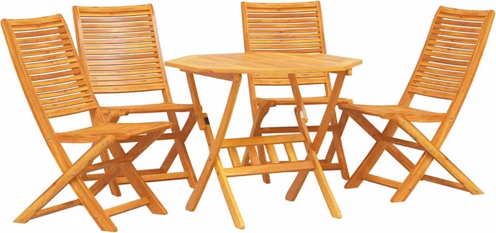 Set da Pranzo per Giardino 5 pcs Marrone