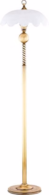 Lampada da terra retrò ottone patinato E27 Jupiter