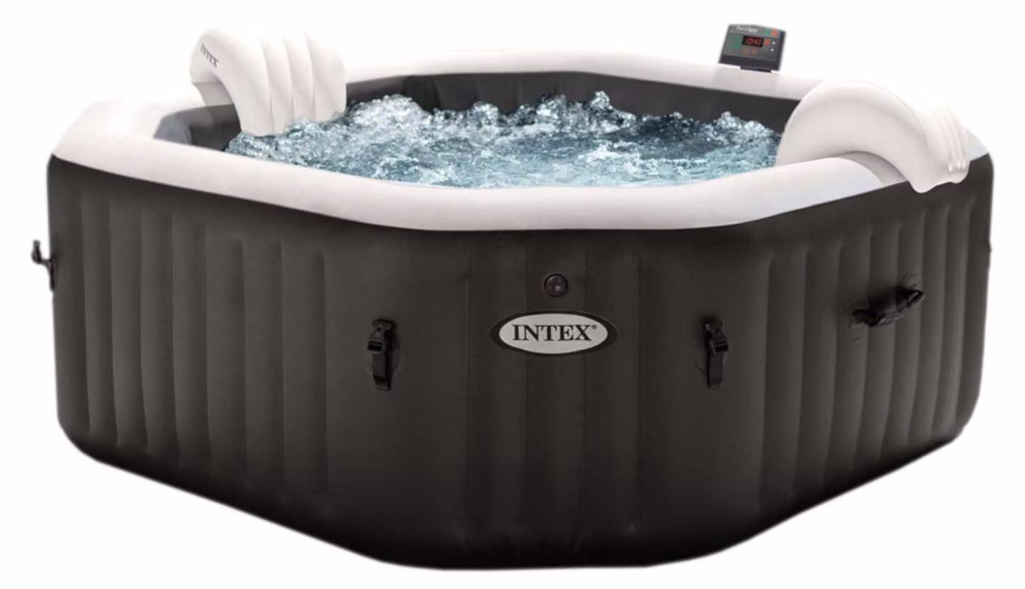 INTEX vasca da bagno con getto e bolle d'aria ottagonale PureSpa 218x71 cm 6 persone