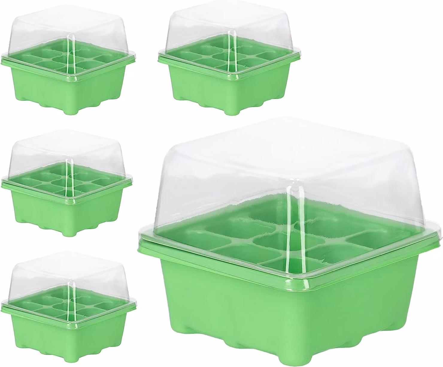 KOTARBAU® Set da 5 vassoi di semina con 9 vaschette per la germinazione dei semi