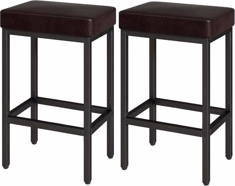 Set di sgabelli da cucina, 2 pezzi, color marrone scuro, design moderno, adatti per cucina e sala da pranzo