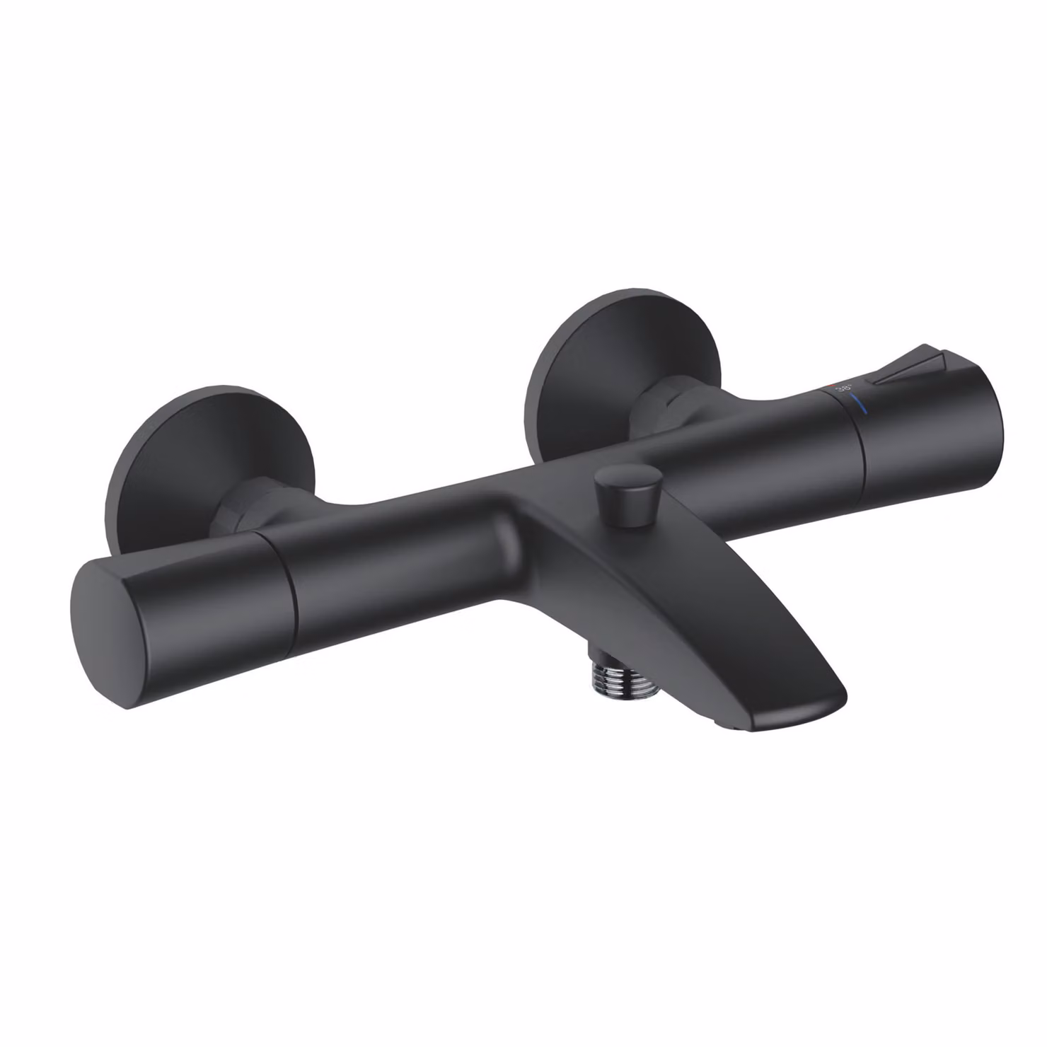 Mitigeur thermostatique KLUDI ZENTA SL pour baignoire et robinetterie de douche, montage mural, dispositif anti-débordement d'eau chaude, 351013938, 351013938