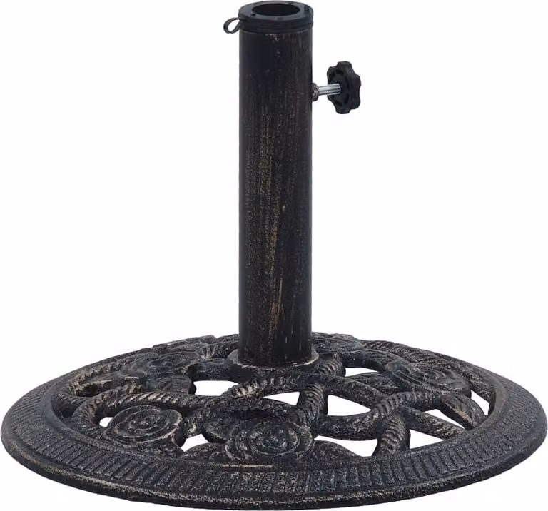 Base Ombrellone Nero e Bronzo 9 kg 40 cm in Ghisa