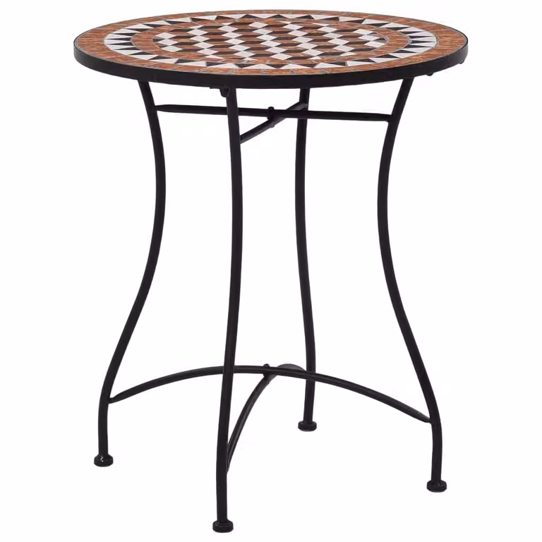 Set Bistrò 3 pz con Mosaico in Vetroceramica Terracotta