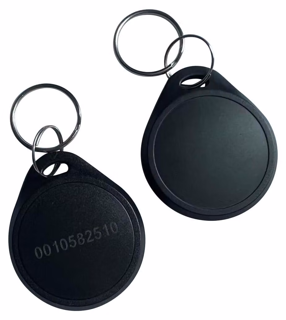 Portachiavi RFID a doppia frequenza 125 kHz/13,56 MHz, confezione da 10, colore nero