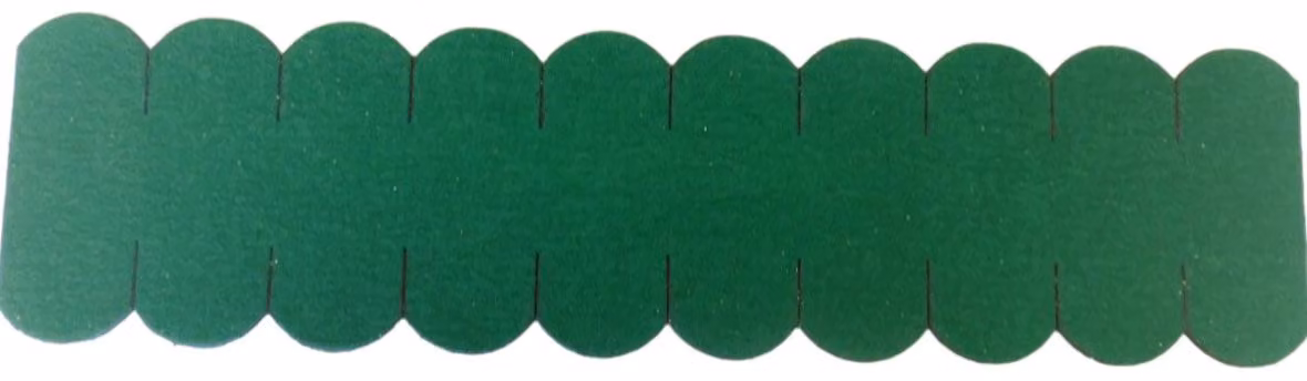 3 confezioni di tegole a coda di martora (50 mm), colore verde