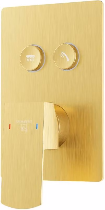 Steinberg Série 342 Set de montage final, pour baignoire/douche, 2 consommateurs, 120x180mm, 34222213BG, 34222213BG