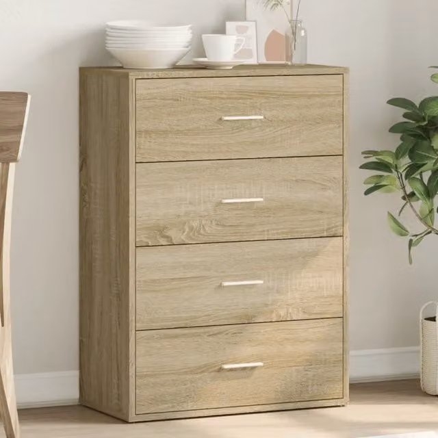 Credenza Buffet Armadio da Cucina Design Mania in Legno Multistrato Rovere Sonoma, L 60 cm x P 31 cm x H 84 cm