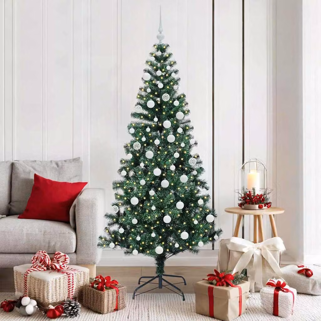 Maison Exclusive - Albero di Natale artificiale preilluminato verde 180 cm