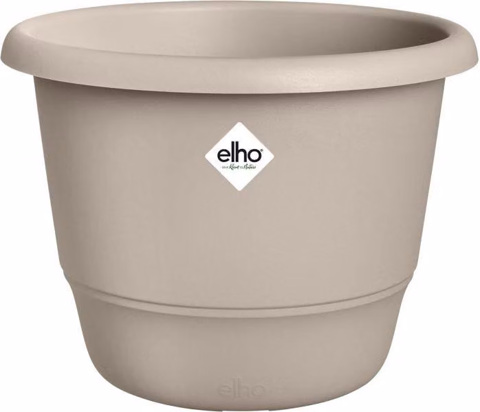 Vaso da fiori rotondo Elho Amiga Rond 55, 55 L, Ø 55 x H 51 cm, Beige, Esterno