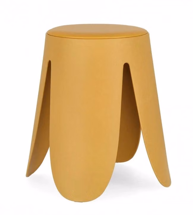 Set di 4 sgabelli Imogen GIORDANOSHOP in similpelle color senape, seduta cilindrica Ø37 x H47 cm – 2