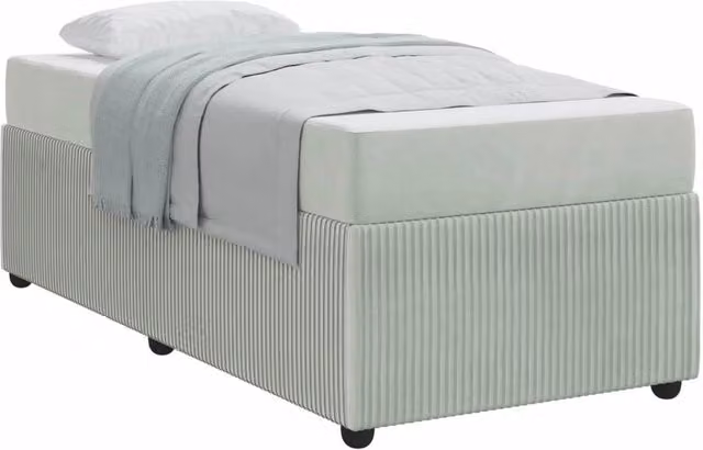 Letto singolo | Letto per adulti | Struttura del letto Grigio chiaro 90 x 200 cm Tessuto