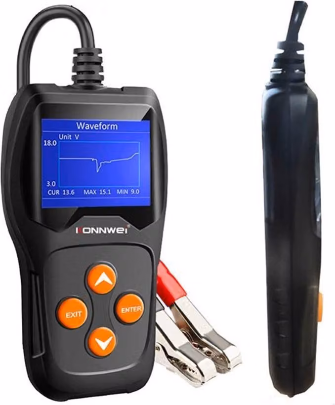 Kw600 tester della batteria dell'automobile 12v strumenti diagnostici di monitoraggio della tensione in tempo reale strumento di scansione nero