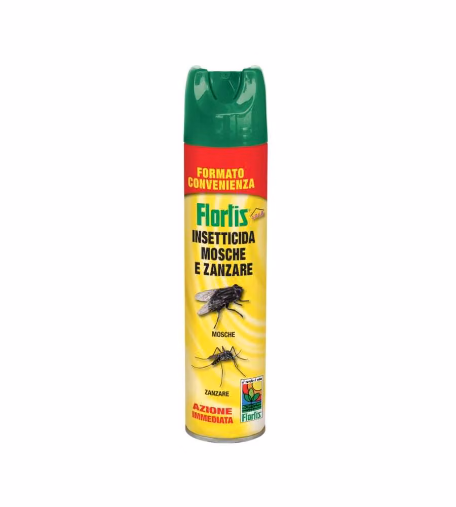 Flortis Insetticida Spray Mosche e Zanzare 600 ml Aerosol Profumato