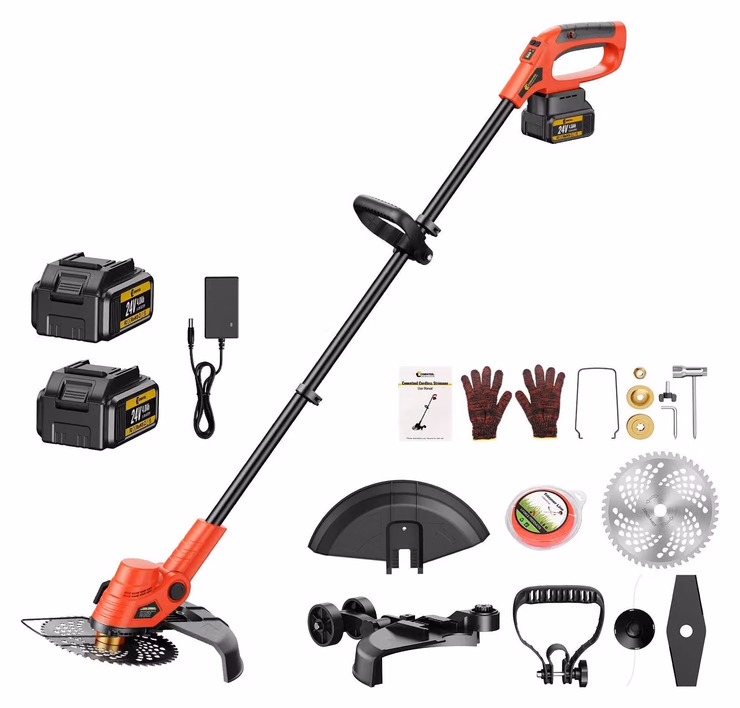 Accu Grastrimmer - Tagliaerba - Debbricatore - Tagliabordi - Tagliabordi senza fili - Telescopico - Pieghevole