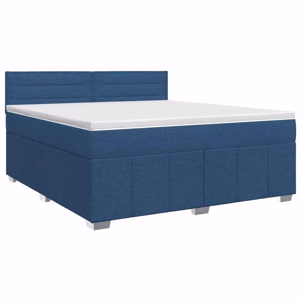 Letto box spring con materasso ibrido vidaXL Blu e Bianco L/P: 160 x 200 cm – 2