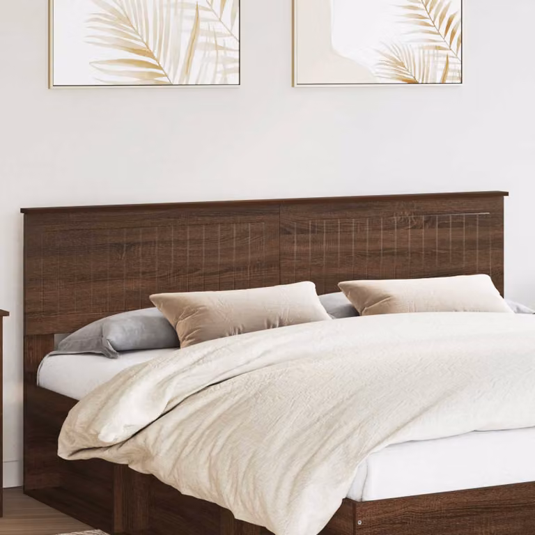 Testiera per letto moderna vidaXL in legno ingegnerizzato color rovere marrone L: 183 cm, H: 90 cm, P: 32 cm