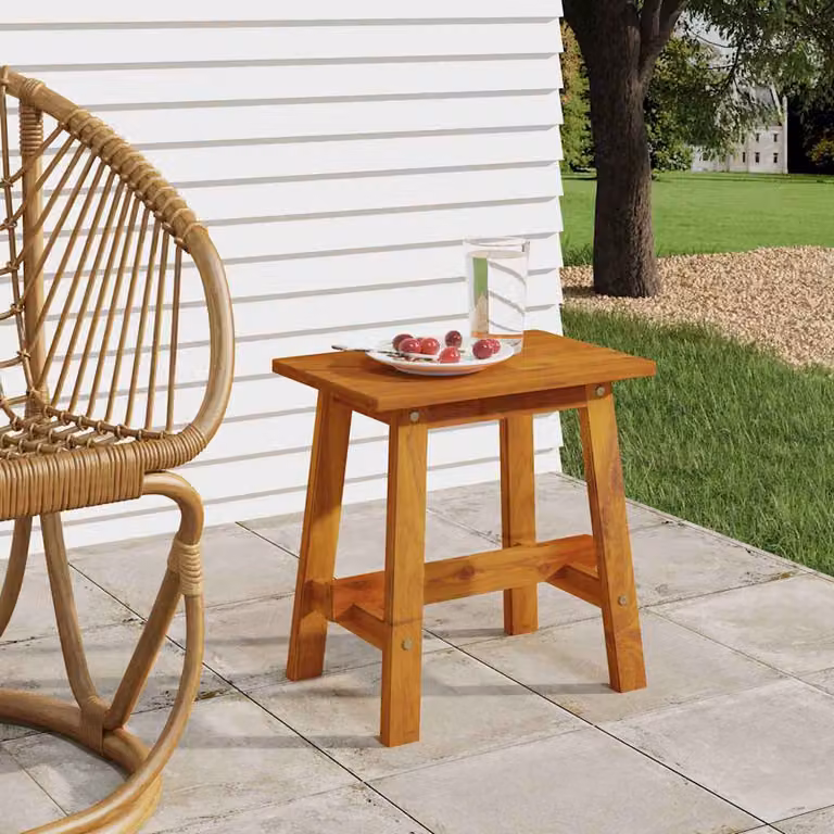 vidaXL Sgabello 45x29x45 cm Rettangolare in Legno Massello di Acacia
