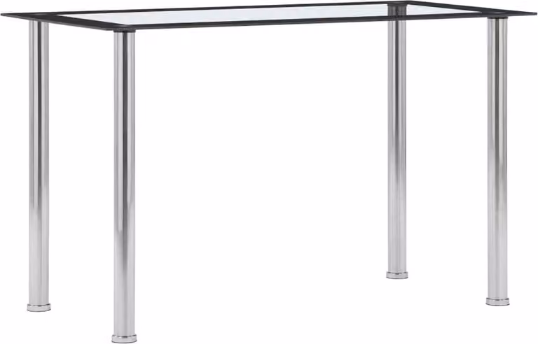 Maison Exclusive - Tavolo da pranzo nero e trasparente 120 x 60 x 75 cm, vetro temperato