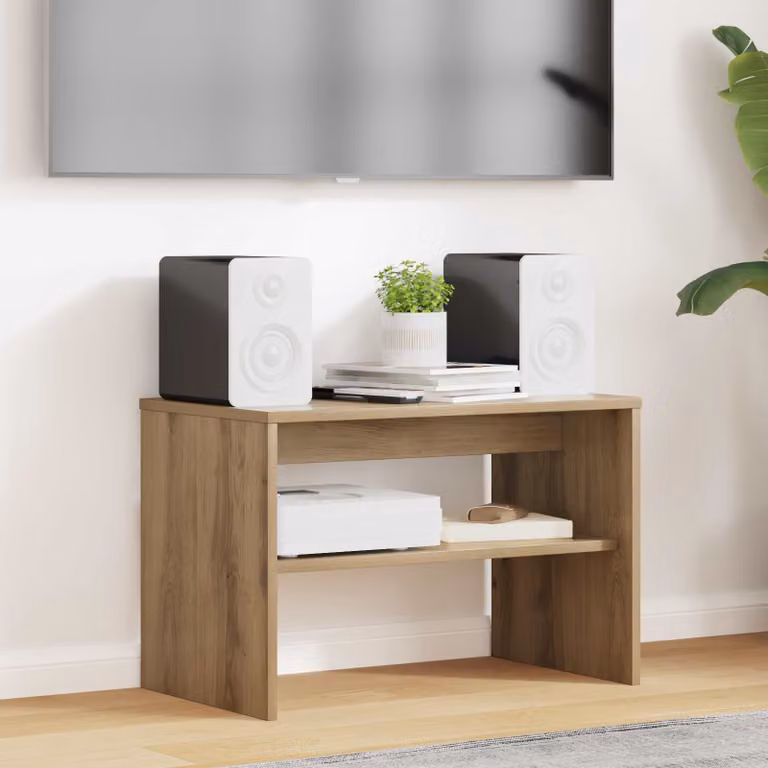 Mobile TV vidaXL in rovere artigianale marrone L/P/H: 60 x 35 x 40 cm