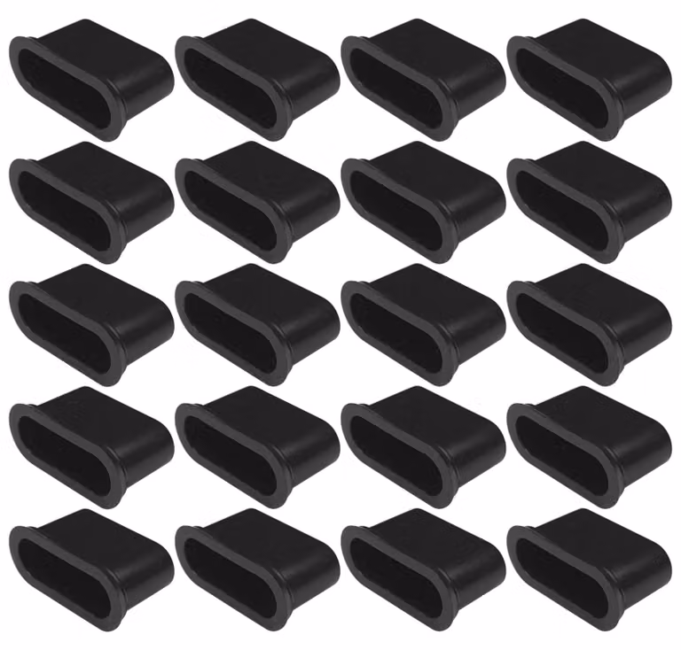 Portalamine in plastica, neri, confezione da 20 pezzi, diametro 38 mm