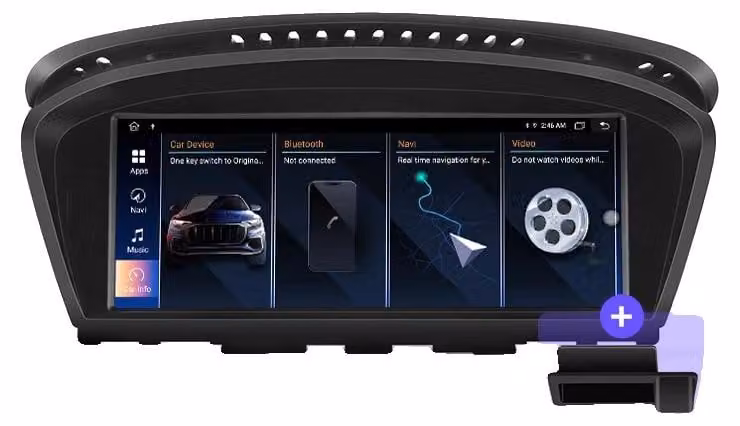 CarPlay, compatibile con BMW Serie 3 E60 E61 E63 E64 e Serie 5 E90 E91 E92 E93 (2004-2012), WiFi 4-64 GB CIC