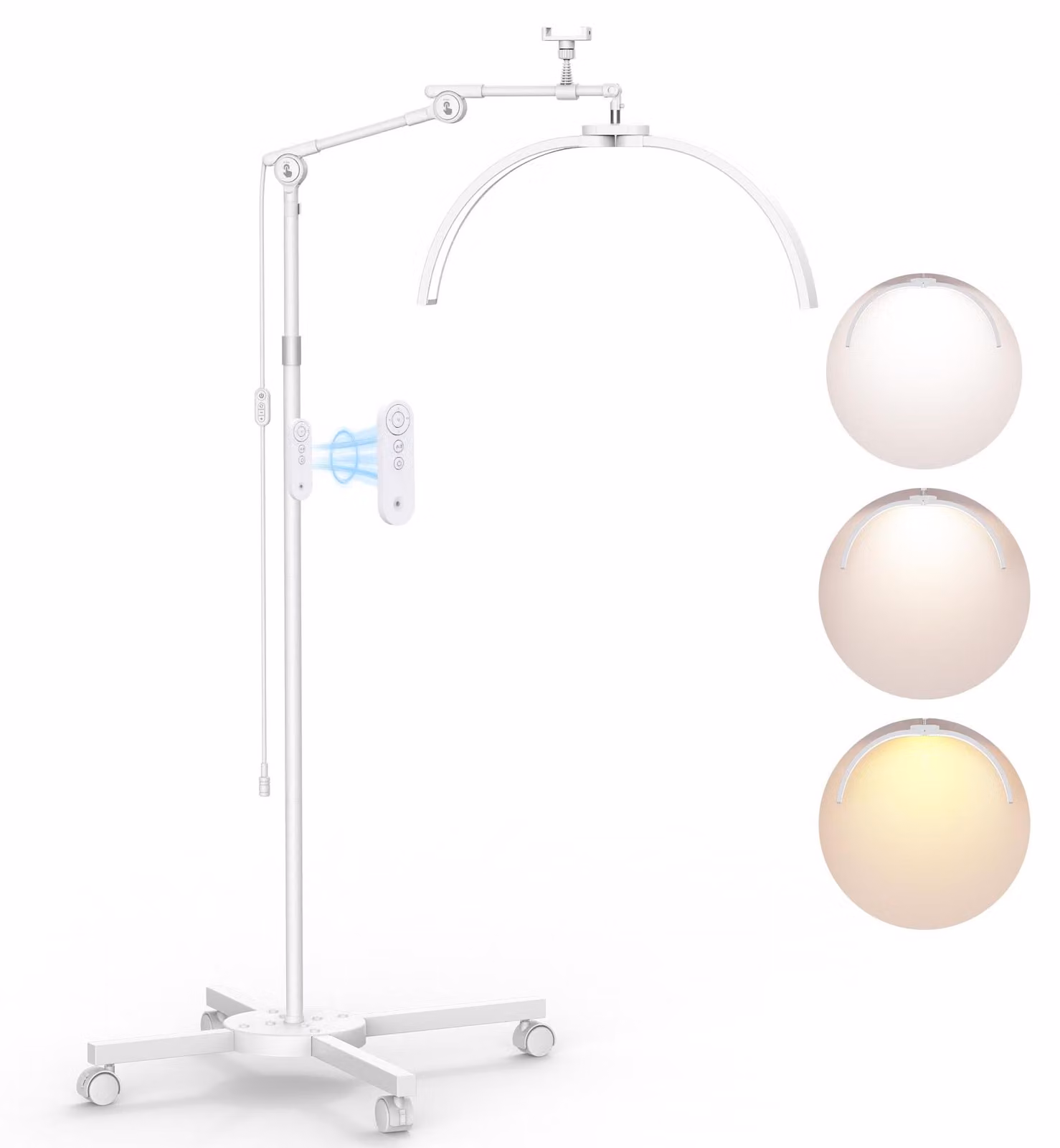 Lampada da terra a LED da 40W con testa girevole e pieghevole