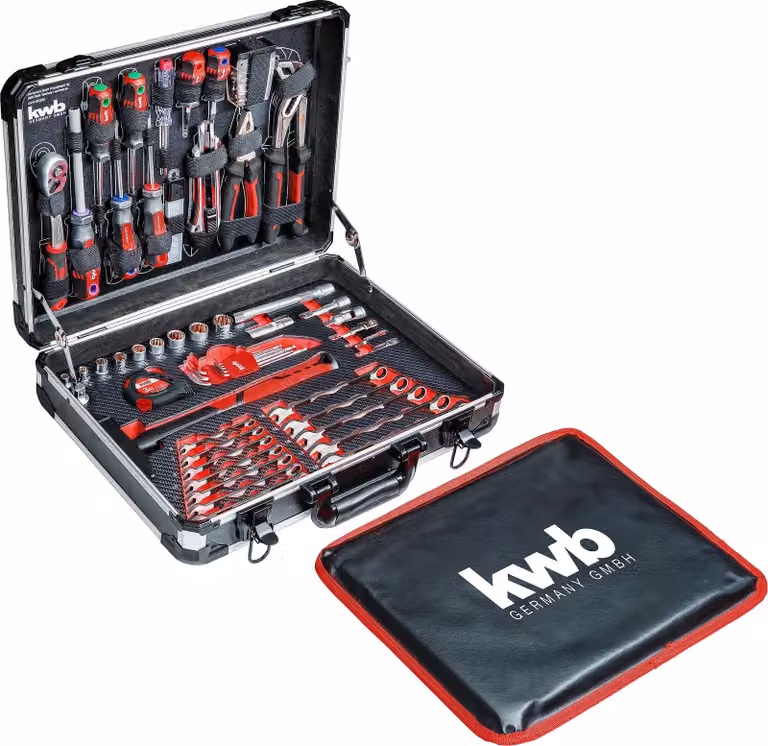 valigetta portautensili kwb con set di utensili da 80 pezzi, riempita, robusta