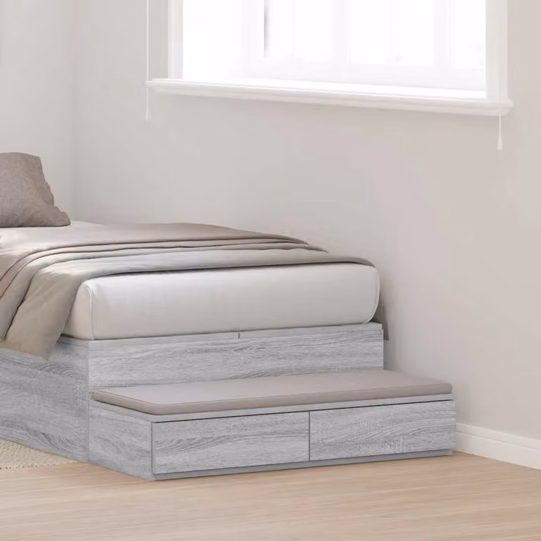 Cassetti per letto vidaXL Grigio Sonoma L 100 cm x P 36,5 cm x H 16,5 cm