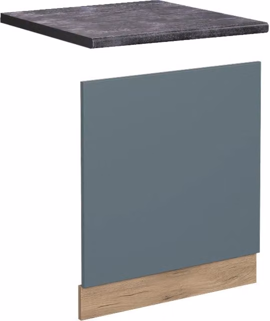 Pannello frontale R-Line Vicco Grigio-blu e Rovere dorato con PL Antracite, Larghezza: 60 cm