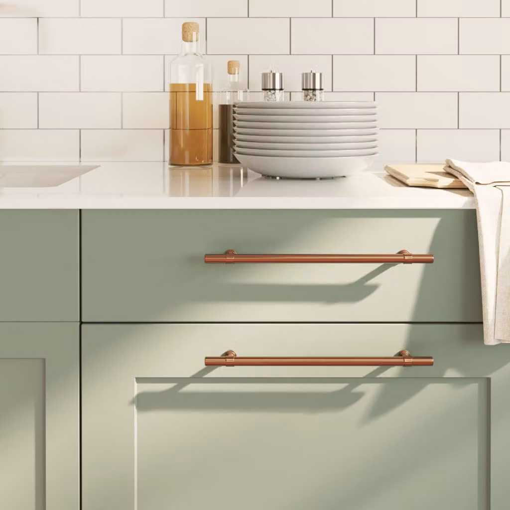 Set di 20 maniglie per mobili a barra vidaXL in acciaio inox color bronzo