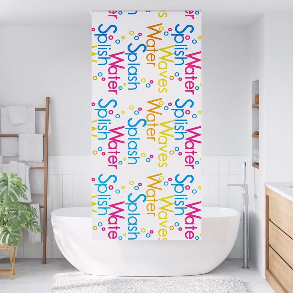 vidaXL Tenda a Rullo Doccia 90x240 cm Larghezza Tessuto 86 cm