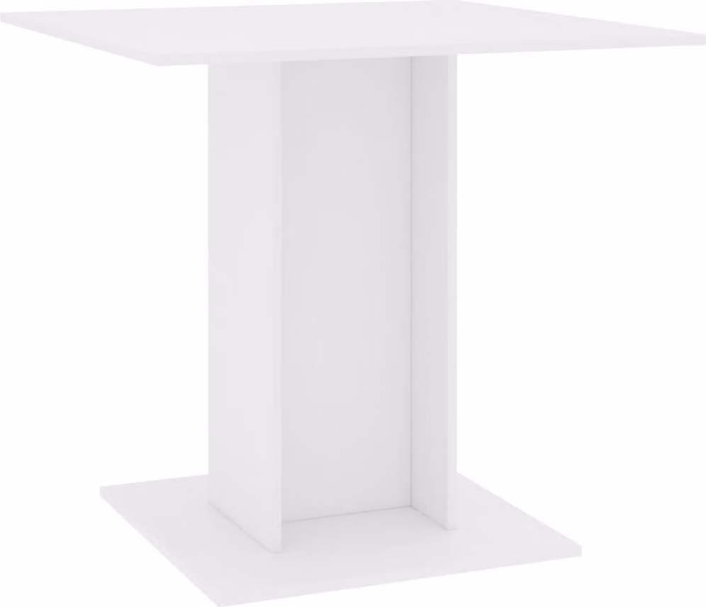 Tavolo da Pranzo Bianco 80x80x75 cm in Legno Multistrato