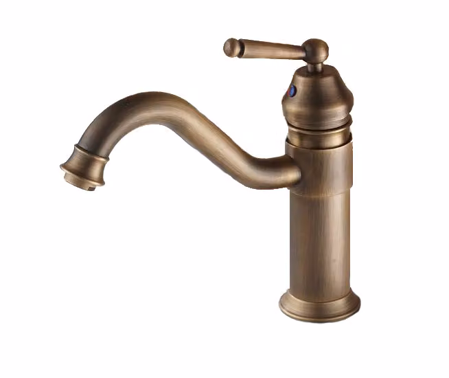 Miscelatore per lavabo THEMIS KRAN retro SZCZOTKOWANA MOSZNAŃ LAUFERI