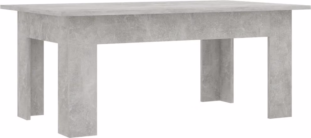 Tavolino Salotto Grigio Cemento 100x60x42 cm Legno Multistrato