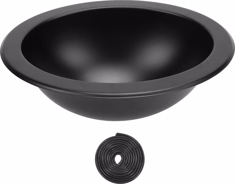 340 x 270 120 mm Lavello per camper 304 in acciaio inox Versatile lavello rotondo per cucina-bagno con uscita da 40 mm per barca caravan camper