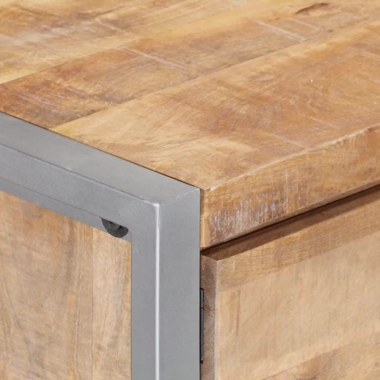 Tavolino 95x50x40 cm Legno di mango grezzo