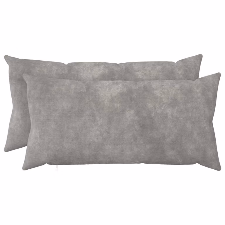 Set di 2 federe vidaXL HEERLEN in microfibra grigie, L 40 cm x P 70 cm