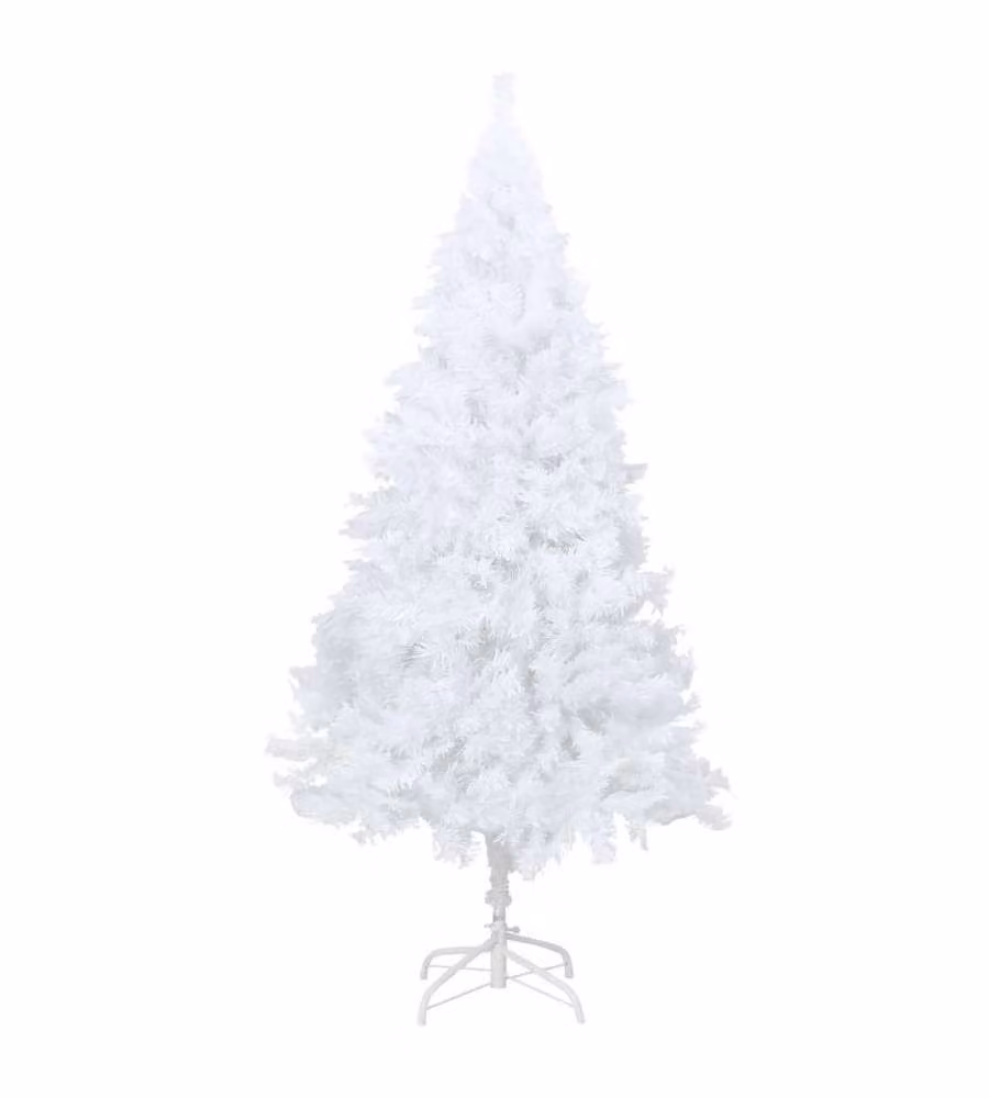 Albero di Natale Artificiale con Rami Folti Bianco 240 cm PVC