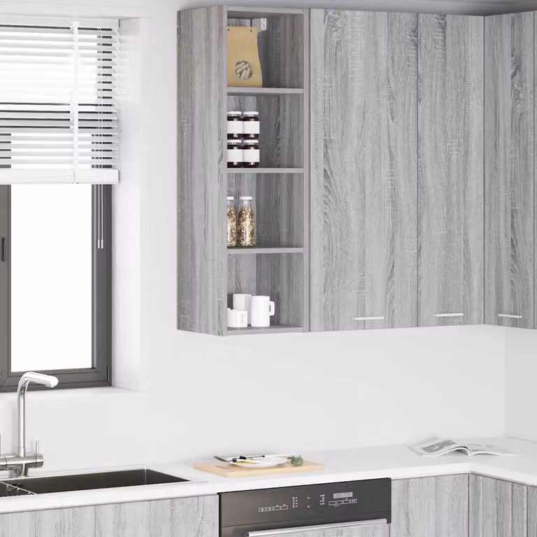 Armadio pensile da cucina vidaXL Grigio, L 30 cm x P 29,5 cm x H 100 cm