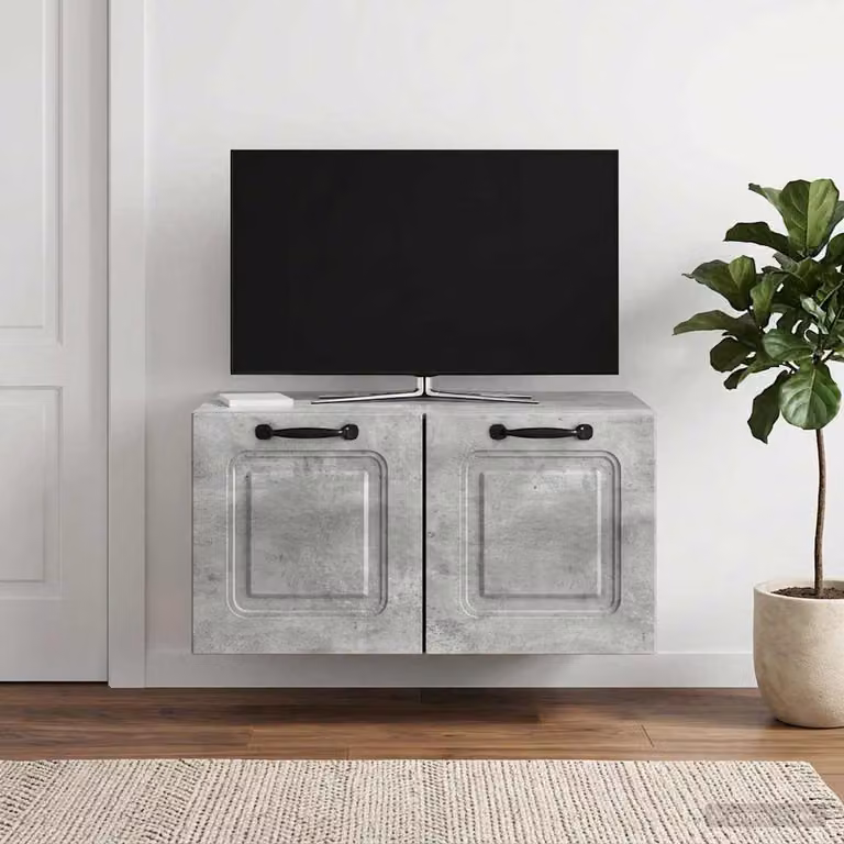 vidaXL Mobile Porta TV da Muro Moderno Grigio, L/P/H: 59,5 x 41 x 30 cm