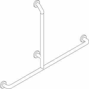 pba 01 Maniglione a T antisuicida, PRH in nylon, 820x1570mm