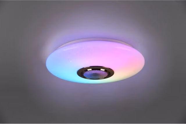 Plafoniera Moderna Led RGBW Bluetooth Trio Leuchten Bianco Multicolore con Telecomando e Dimmerabile