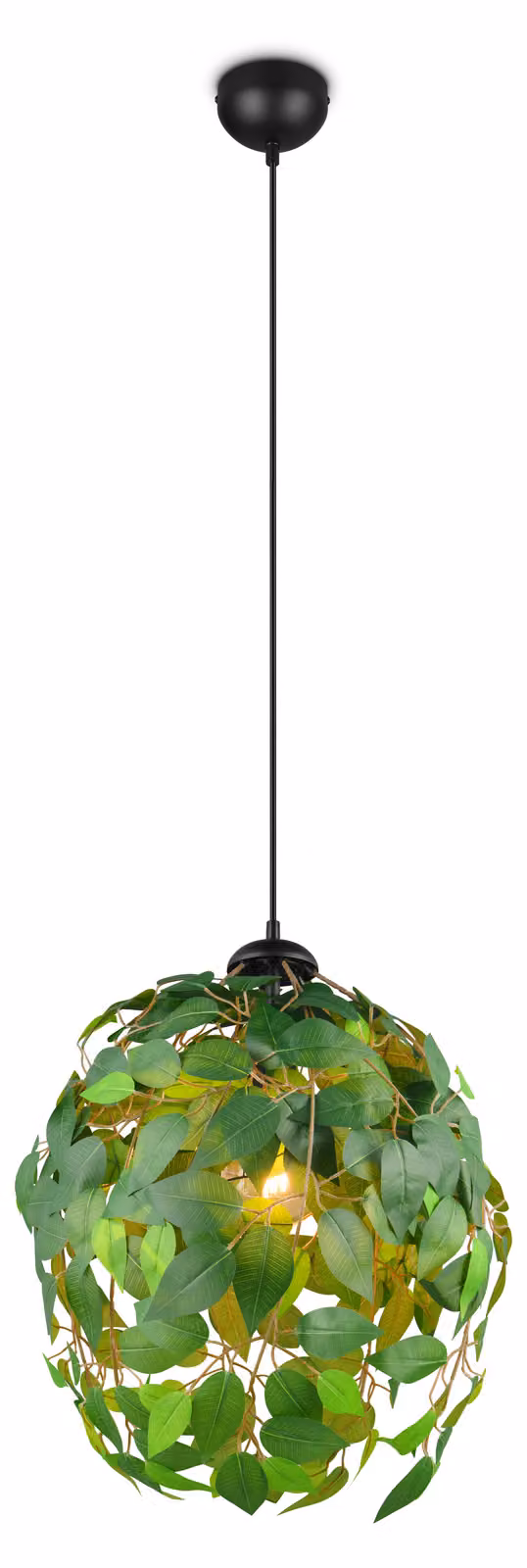 Lampada a sospensione LEAVY verde e nera 1xE27x28W in plastica, dimensioni: 150x38x38 cm, IP20, RL