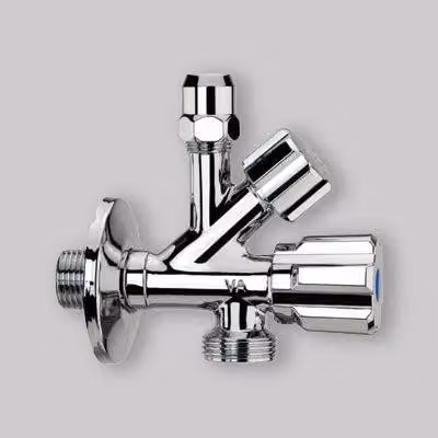 RUBINETTO SOTTOLAVABO COMBINATO LAVATRICE A 3 VIE 1/2"x3/4"x Ø10 + Rosetta